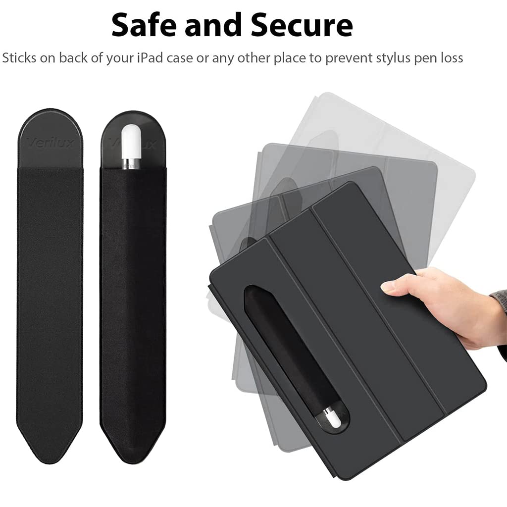 Verilux Pencil Holder Cover for Apple Pencil 1st 2nd Generation, Adhesive Apple Pencil Case Sleeve for iPad Tablet Stylus Surface Pencil (Black - Pencil Case Only) Verilux Pencil Holder Cover for Apple Pencil 1st 2nd Generation, Adhesive Apple Pencil Case Sleeve for iPad Tablet Stylus Surface Pencil (Black - Pencil Case Only)